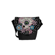 Sweet Sugar Skull Courier Bags