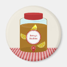 Sweet Tea With Lemons Personalised Kitchen Magnet
