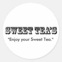 sweet-teas, "Enjoy your Sweet Tea." Sticker