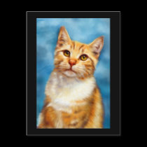 Sweet William - Orange Tabby Cat Art postcards