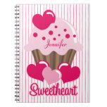 Sweetheart Cupcake Personalised Notebook