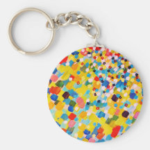 SWEPT AWAY 2 - Vibrant Colourful Rainbow Mango Art Key Chain
