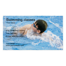 Swimming classes business card