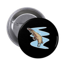 swimming duckbilled platypus pins