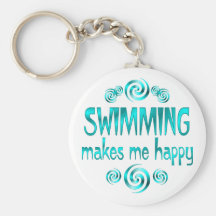 Swimming Makes Me Happy Key Chains