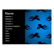 Swimming Octopus Silhouettes Business Card