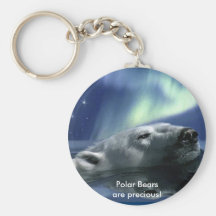 SWIMMING POLAR BEAR KEYCHAINS