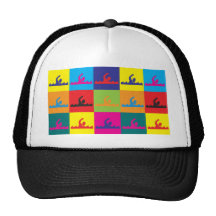 Swimming Pop Art Trucker Hats