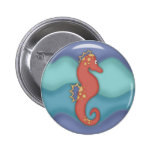 Swimming Seahorse Gifts Buttons