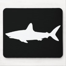 Swimming Shark Mouse Pads