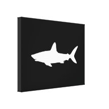 Swimming Shark Stretched Canvas Print