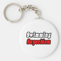 Swimming SuperMom Key Chains