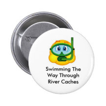 Swimming the Way Through River Caches GeoSwag Pin