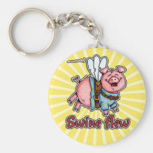 swine flew keychain
