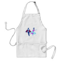 swing dancer pink poodle skirt saddle shoes apron