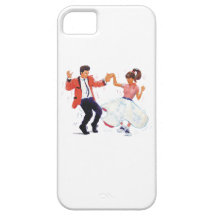 Swing Dancers Poodle Skirt Saddle Shoes Cartoon iPhone 5 Cover