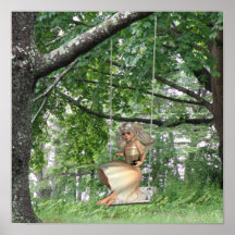 Swinging Angel Poster