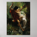 Swinging Into Love. Spring by Pierre Auguste Cot Print