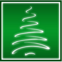 Swirl Christmas Tree Ornament in Green Cut Outs