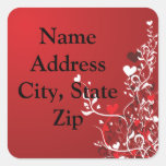 Swirl Heart Design Stickers