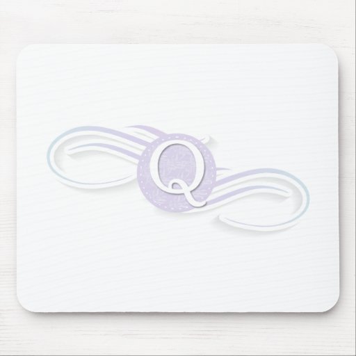 Swirl Monogram Q Mouse Pads