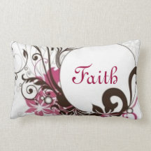 Swirl of Faith Desginer Reversible Throw Pillows
