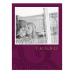 swirl save the date post cards