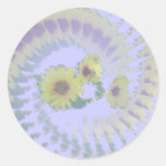 Swirled Sunflowers Stickers