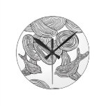 "Swirlie Bird" Clock