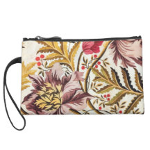 Swirling Floral Wristlet Clutch