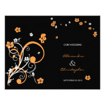 Swirls & Flowers Elegant Wedding Announcement