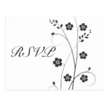 Swirly Blooms RSVP postcard