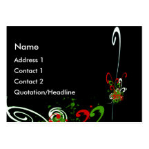Swirly Distressed Paint Splats - Business Card Templates