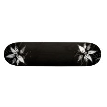 Swirly Flower By Naomi - Black & White Skateboard Decks