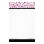 Swirly Fuschia Boutique Designer Stationery