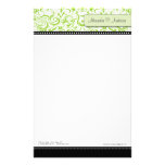 Swirly Lime Boutique Designer Stationery