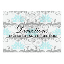 swirly modern aqua white black damask pattern business card templates