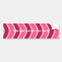 Swirly Pink Striped Bumper Stickers
