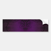 Swirly Purple Bumper Stickers