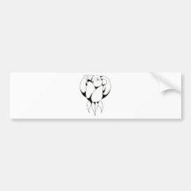 Swirly Rose Bumper Stickers