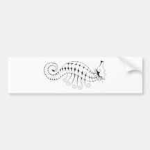 Swirly Seahorse Bumper Sticker