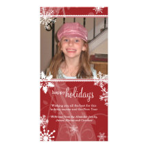 Swirly Snow Holiday Photo Card