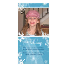 Swirly Snow Holiday Photo Card