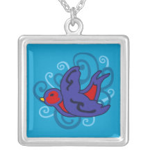 Swirly Swallow Necklace