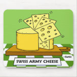 Swiss Army Cheese Mousepad by Swisstoons mousepads
