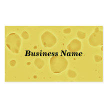Swiss Cheese Black Background Business Card Template
