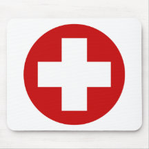 Swiss Red Cross Emergency Roundell Mousepads