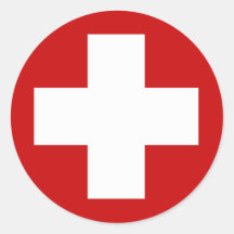 Swiss Red Cross Emergency Roundell Stickers