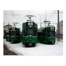 Swiss trams at BVB M-Parc depot, Basel Postcards