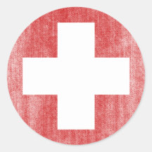 SWITZERLAND ROUND STICKER